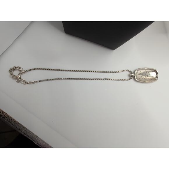 Brighton Doodle Circles Pendant Rectangle Open Rings Silver Plate Necklace - Picture 5 of 8